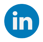 The word LinkedIn, with the in part enclosed in a blue square